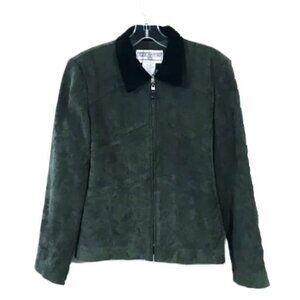 Corduroy Blazer Olive Green Jacket Petite 8P, Jessica Howard